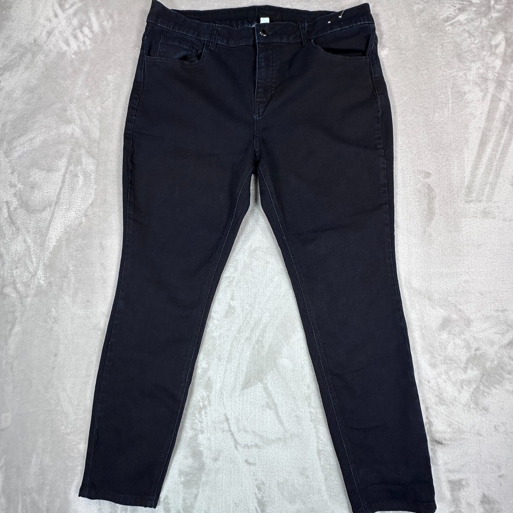 Copper Flash Curvy Skinny Jeans Womens Size 16P Black Denim Stretch High Rise
